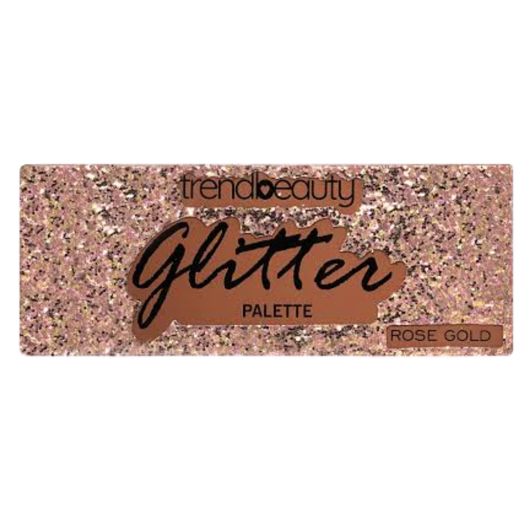 Trend Beauty Rose Gold Glitter Eyeshadow Palette
