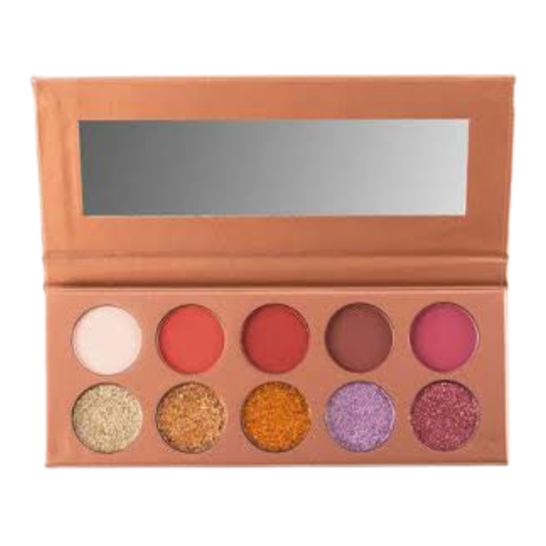 Trend Beauty Rose Gold Glitter Eyeshadow Palette