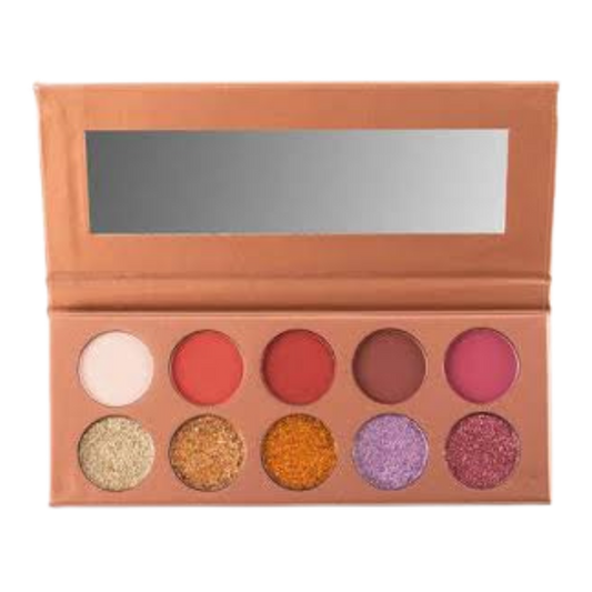 Trend Beauty Rose Gold Glitter Eyeshadow Palette