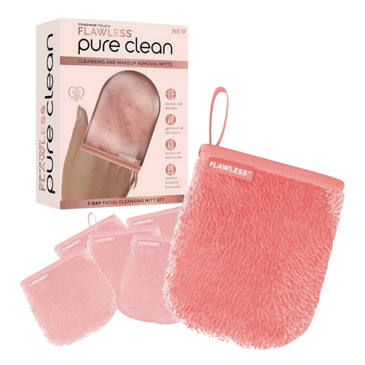 Finishing Touch Flawless Pure Clean Reusable Cleansing & Makeup Removal Mitts